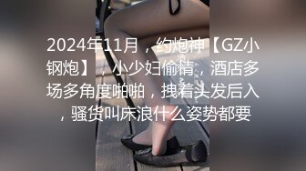 2024年11月，约炮神【GZ小钢炮】，小少妇偷情，酒店多场多角度啪啪，拽着头发后入，骚货叫床浪什么姿势都要