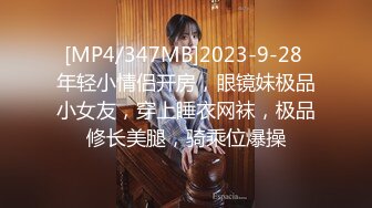 [MP4/347MB]2023-9-28 年轻小情侣开房，眼镜妹极品小女友，穿上睡衣网袜，极品修长美腿，骑乘位爆操